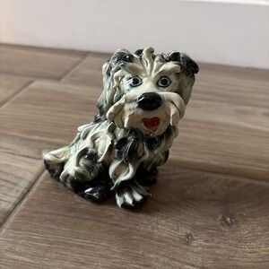 Vintage Italian Spaghetti Pottery Dog Ceramic Figurine Italy Kitsch Puppy 1960's